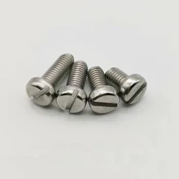 

M1.6 304 Stainless steel screws slotted cylindrical head screw word machine GB65 bolt Length 3-16mm