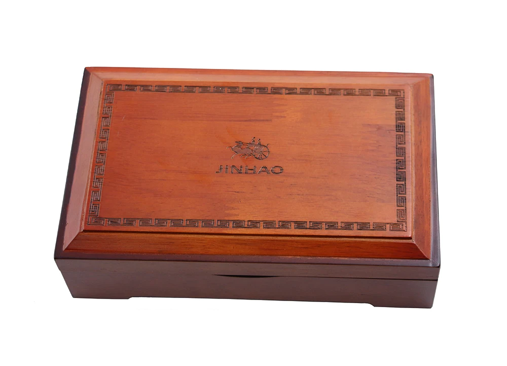 Caixa de Presente de Bambu Caixa de Lápis Caixa de Presente Alta Qualidade Jinhao Madeira Couro Papel Cobra - 4 Cheap Estojo