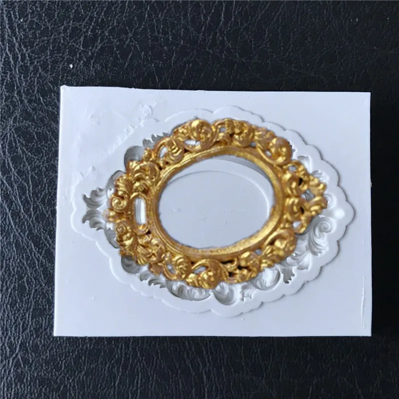 

4YANG Vintage European Frame Silicone Mold Fondant Cake Decorating Tools Chocolate Gumpaste Dessert Cookie Moulds Baking Gadget