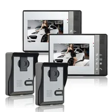Con cable de 7 pulgadas LCD Color de Vídeo puerta teléfono Resistente A La Intemperie de Visión Nocturna Cámara de Seguridad Inicio equipo de Construcción de intercomunicación