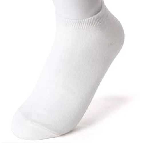 2x Sport sock Unisex white Color Ankle Boat Sock Sport Crew Soft No