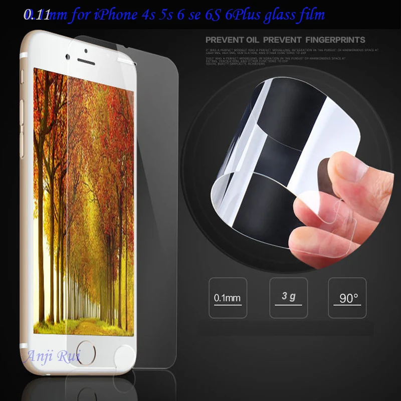 Розничная упаковка закаленное стекло 0 11 мм для iPhone 5 5s SE 7 7Plus 6 6S 6Plus Защитная