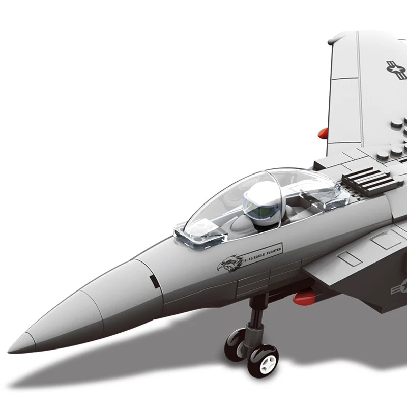 Wange F-15 истребитель Eagle самолет строительные блоки комплект военная армия набор модели и строительные кирпичи игрушки для детей