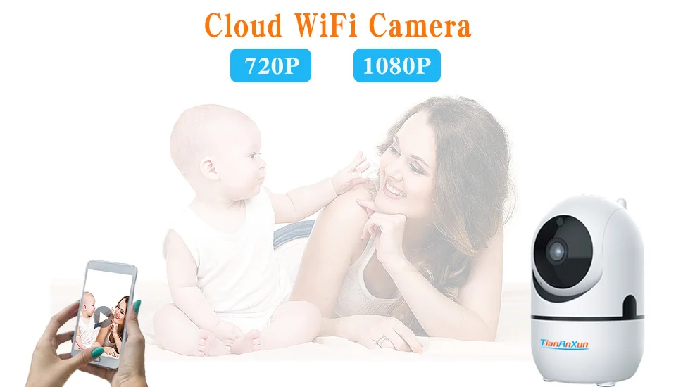 Câmera Wi-fi Mini Câmera ip 1080p Ycc365 Tiananxun Nuvem sem Fio da Segurança Home Auto Tracking Wi-fi Câmeras de Vigilância Cctv 2 p ycc365 nuvem de segurança em casa