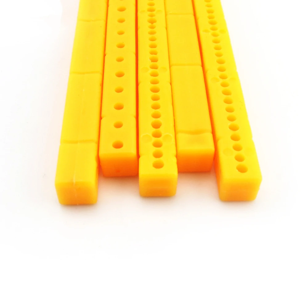 

10pcs Yellow Color 95mm Plastic Stick Multi-aperture Plastic Connect Rod DIY Model Car Frame Stick