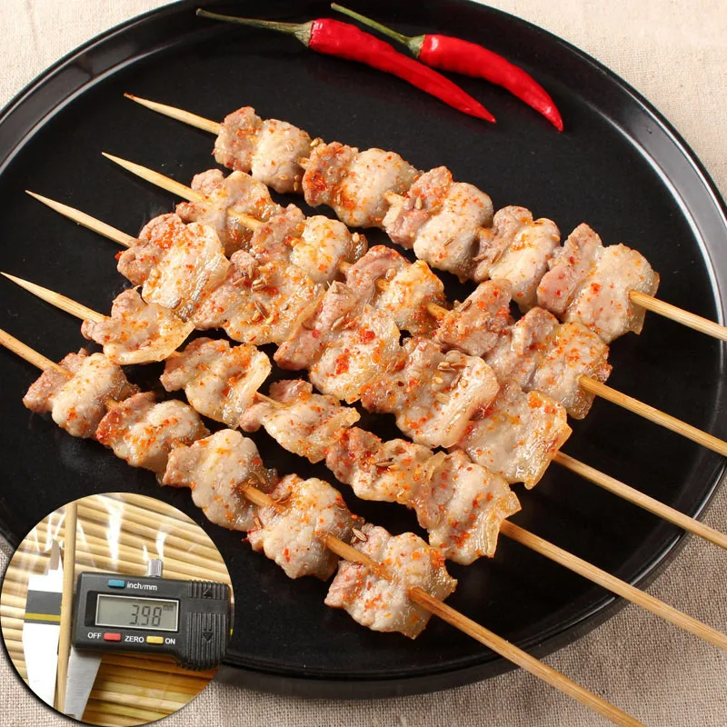 300 x 30cm Long Wooden Bamboo BBQ Barbecue Food Kebab Sticks Skewers 