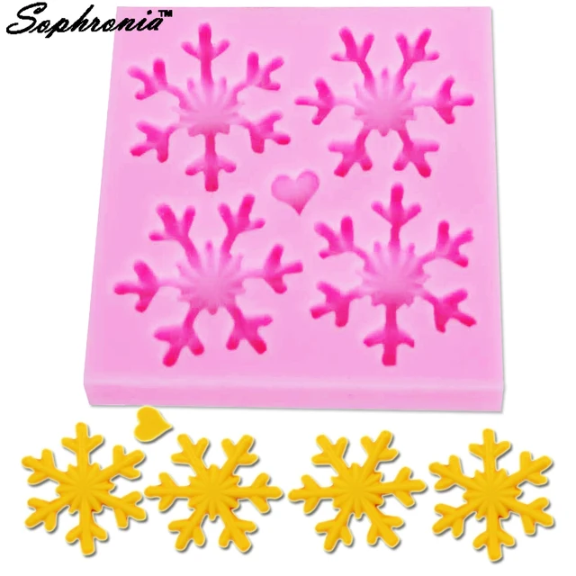 Sophronia M697 Karácsonyi Hópehely Szilikon Penész Torta Dekoráció Fondant Gyanta Epoxi Gumpaste Csokoládé 3D - Image 2