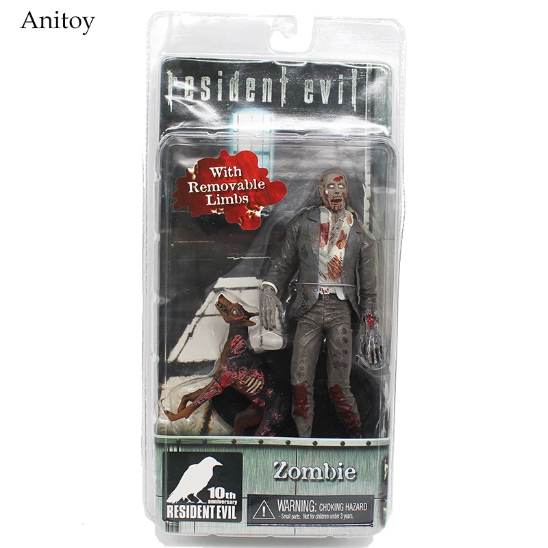 

NECA Horror Movie Dolls Zombie Resident Evil Action Figure 10th Anniversary PVC Collectible Model Toy with Removable Limbs 18cm