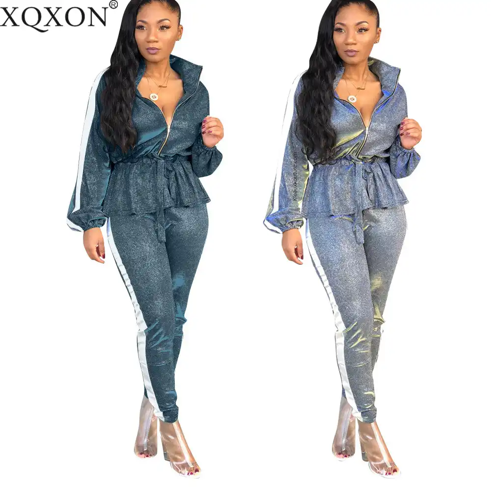 silver sweatsuit