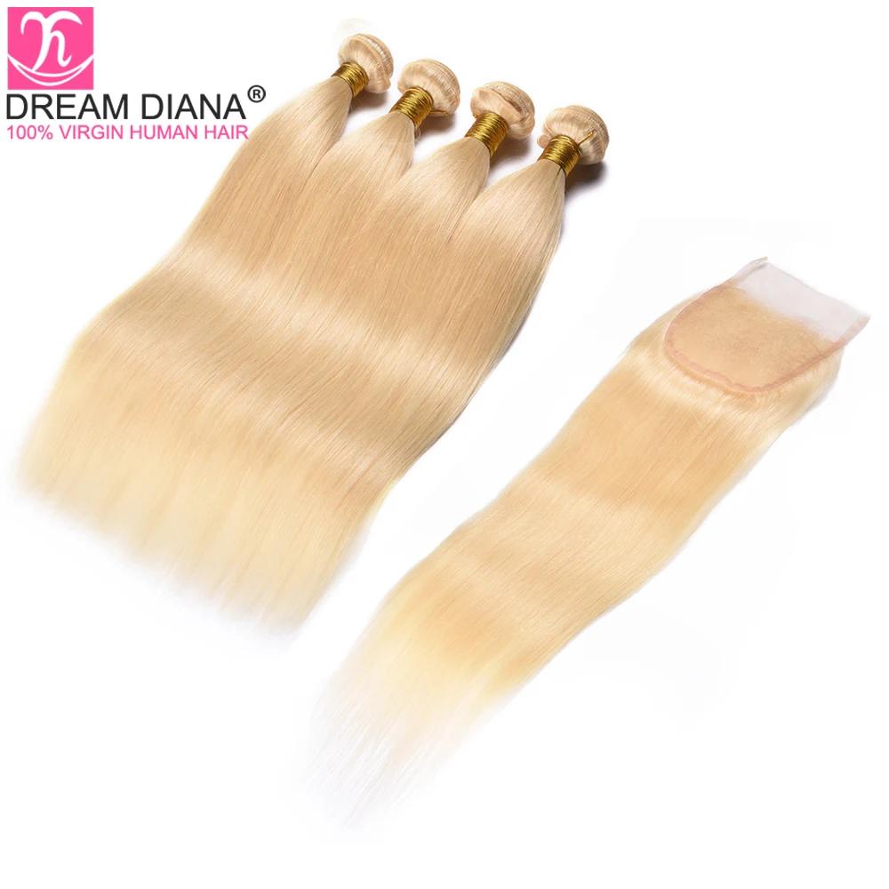 Dream Diana Remy Blond Vietnamese 613 Straight Hair Bundles With Closure Platinum Blonde Bundles With Closure Blond Human Hair Dream Diana Remy Blond Vietnamese 613 Straight Hair Bundles With Closure Platinum Blonde Bundles With Closure Blond Human Hair