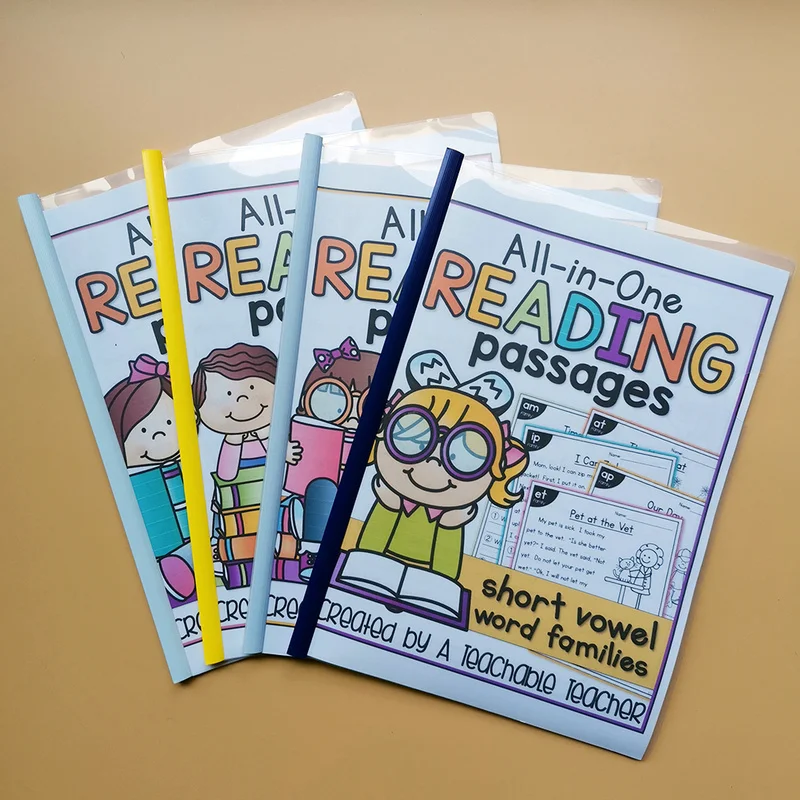 

Montessori Learning English Educational Toy English Books for Children All-in-One Reading Passages English Homework Game Books