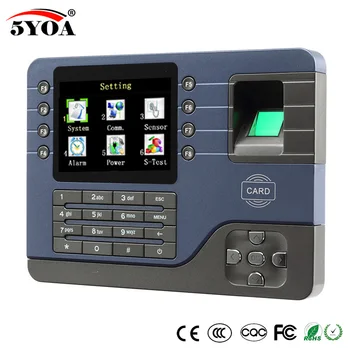 

TCP IP Biometric Fingerprint Time Attendance Clock Recorder Employee Digital Electronic English Reader Machine USB RFID ID Card
