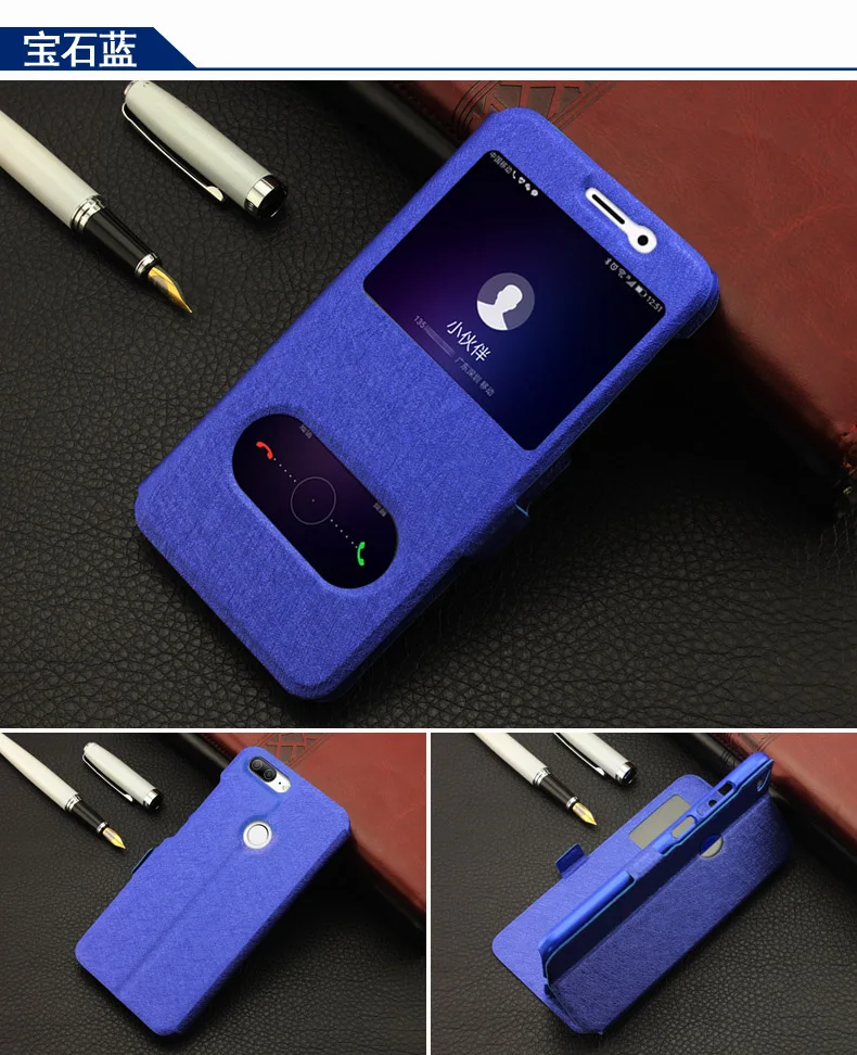 

Cases For Huawei Honor 9 Lite Case Luxury Window View Flip Cover Case For Huawei Honor 9 Lite LLD-L31 LLD-AL10 Full Cover