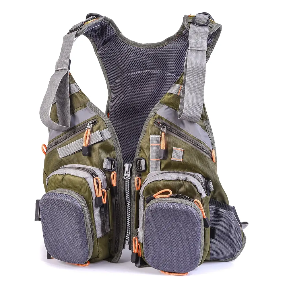

Life Jacket Safety Waistcoat Outdoor Sport Fly Fishing Vest Backpack Breathable Outdoor Fishing Safety Vest Survival Safety Vest