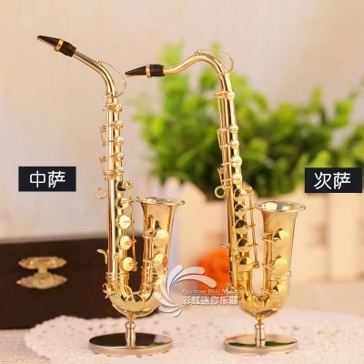 

16cm Mini Musical Instrument Model saxophone Instrument Ornaments ,A gift for a friend