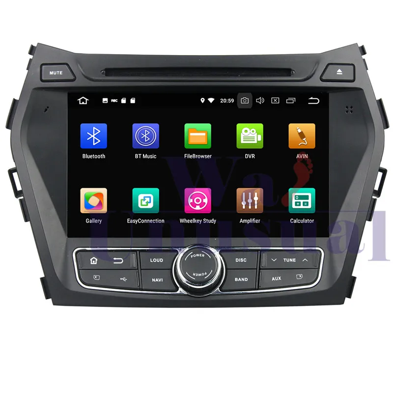 Android 7.1 TV Box 2GB 16GB For Hyundai Santa Fe 2013-2014