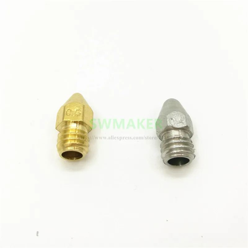 Ugello Di Ricambio In Ottone Rame/Acciaio Inossidabile Per Stampante 3D Zortrax M200 Afinia/Up 0.2Mm/0.3Mm/0.4Mm/0.5Mm