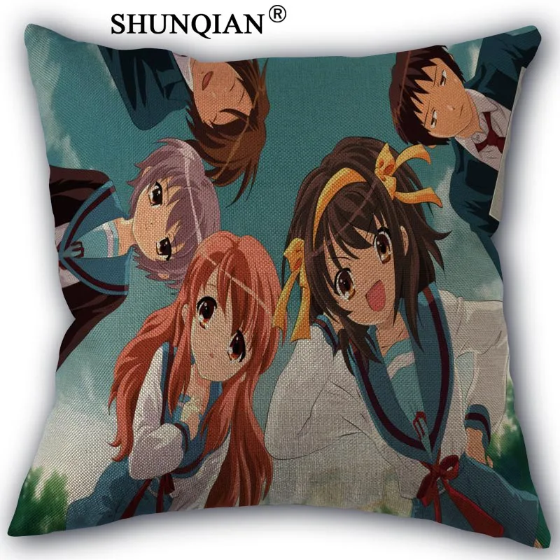 Новое прибытие Меланхолия из Haruhi Suzumiya Пользовательские Хлопковые Наволочки на