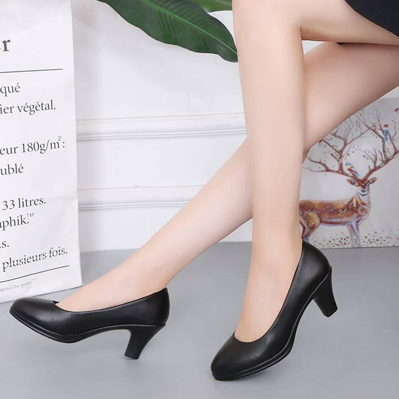 Женская обувь на высоком каблуке; сезон весна-осень; черные классические туфли-лодочки; женские модельные туфли; женские водонепроницаемые мокасины; туфли-лодочки на шпильке; zapatos mujer; 6030