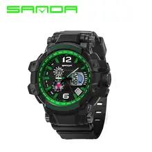SANDA Digital Watch Men XFCS Military Men Wrist Watch Waterproof LED Analog Sport Watch Electronic Hodinky Relogio Masculino