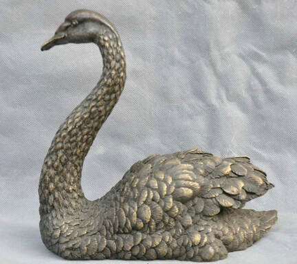 

007948 11 Bronze Copper A Symbol of Love Swan ds Realistic Holy Sculpture Statue