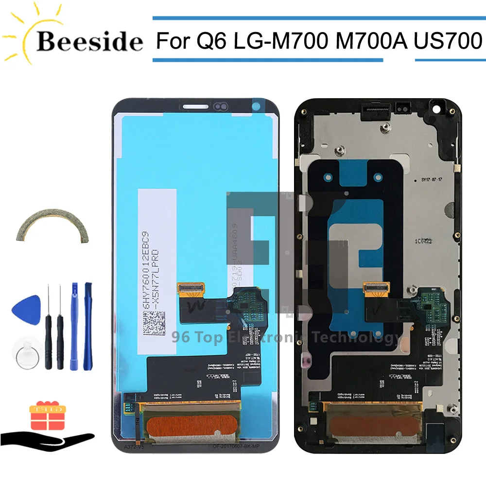 

AA+ Quality LCD + Frame For LG Q6 LG-M700 M700 M700A US700 M700H M703 M700Y LCD Display Touch Screen Digitizer Assembly Replace