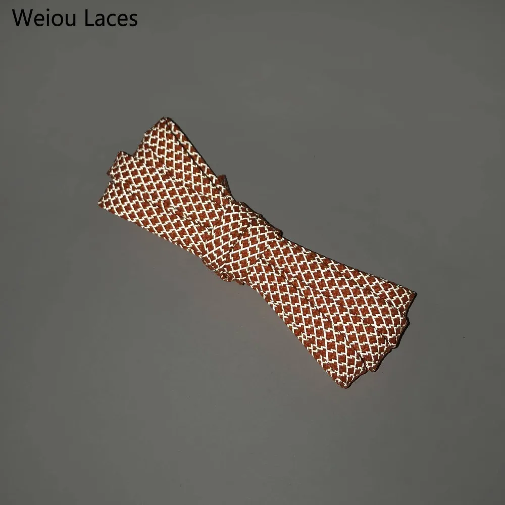 Offical Weiou Flat 3M Reflective Shoelaces Orange Runner Safety Athletic Shoe Laces Latchet Bootlaces For Running Boots Sneakers