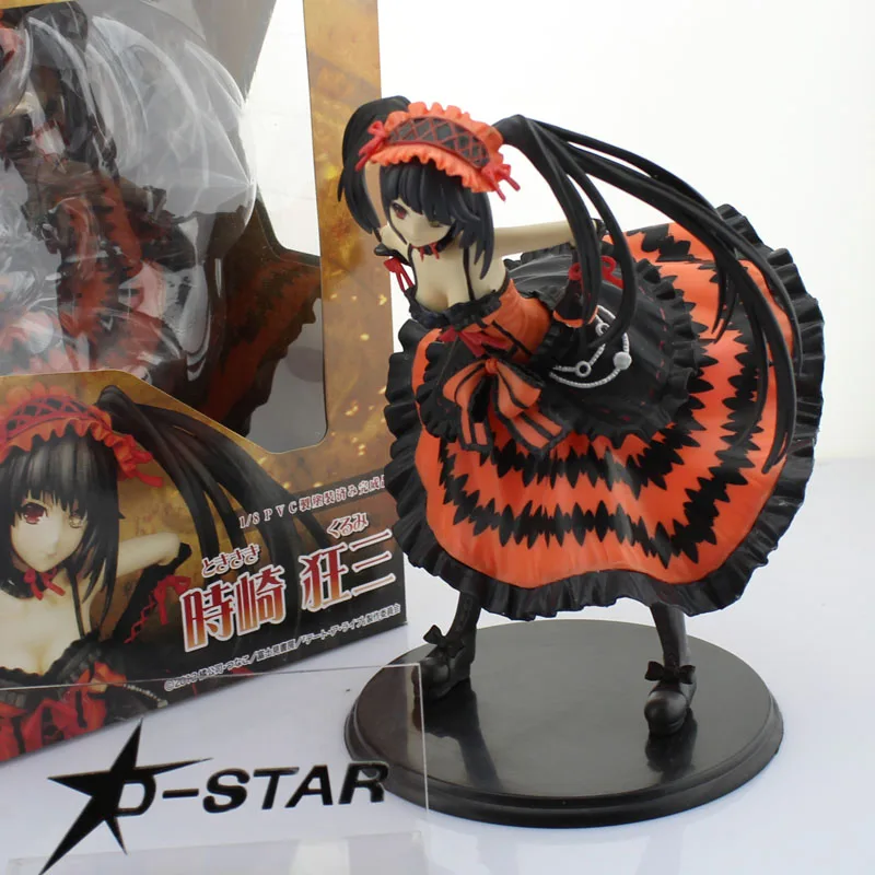 

Free Shipping 8" Date A Live Anime Kurumi Tokisaki Nightmare CHN Version 1/8 Scale Boxed PVC Action Figure Model Doll Toys Gift