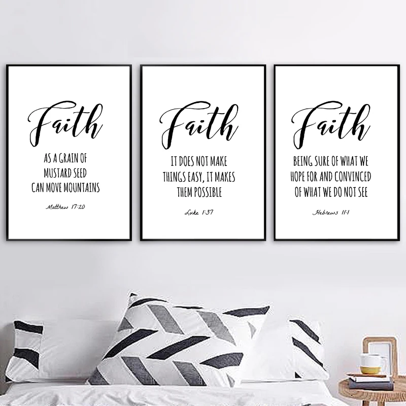 

Bible Verse Typography Matthew Quotes Canvas Painting Pictures Faith Scripture Christian Posters Print Home Wall Art Decor
