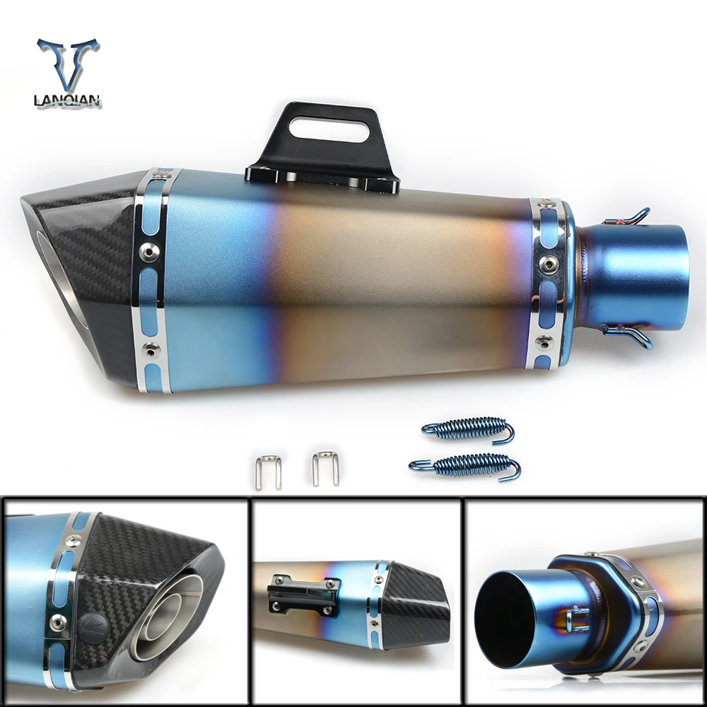 

36-51mm Universal CNC Motorcycle Exhaust Pipe With Muffler For Suzuki DL650 V-STROM dr650s dr650se tl1000r tl1000s sv1000s