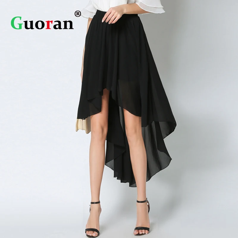 Chiffon Skirt Short In Front Long In ...