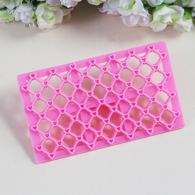 Plastic Petal Quilt Embosser Mold Printing Biscuits Cake Cookies Cutter