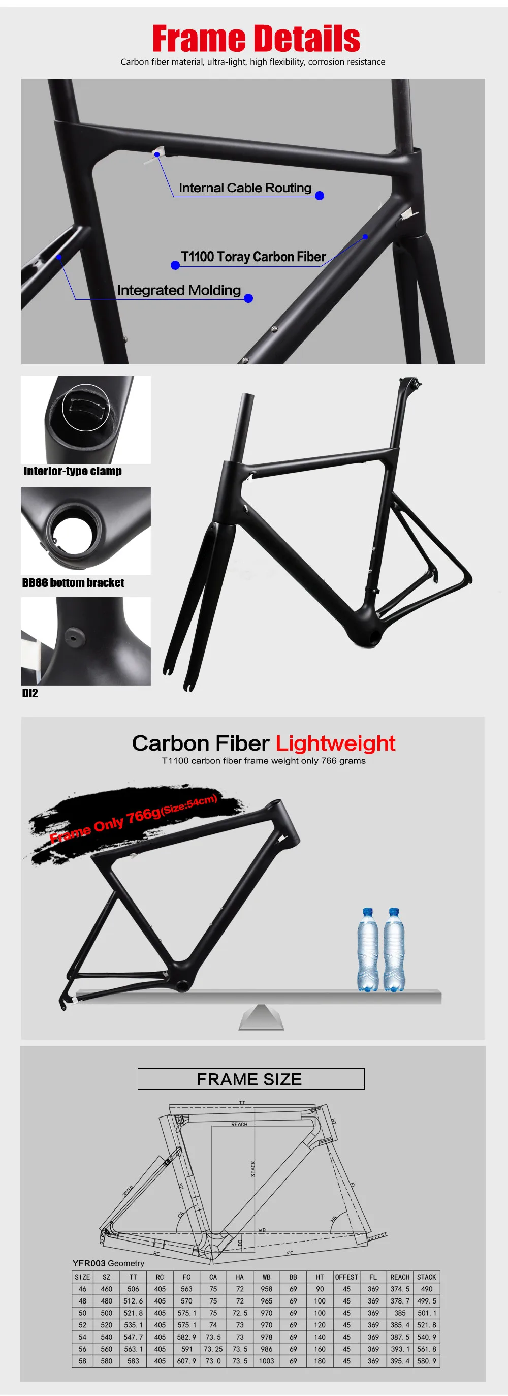 Discount 2018 Ultralight only 6.3kg carbon road bike with 50mm carbon wheels 5800/R8000/9000 Groupset Toray T1100 bicicleta carbon bike 5