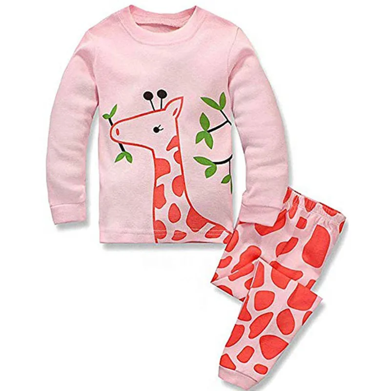 

Toddler Baby Boys Girls Long Sleeve Cartoon Tops+Pants Pajamas Sleepwear Outfit pour winter enfants gift for children baby AA