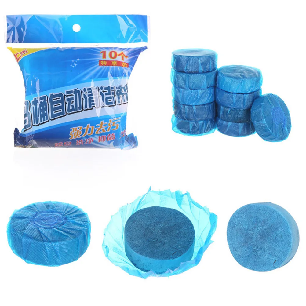 10pcs Powerful Disposable Toilet Cleaner Automatic Flush WC Toilet Bowl