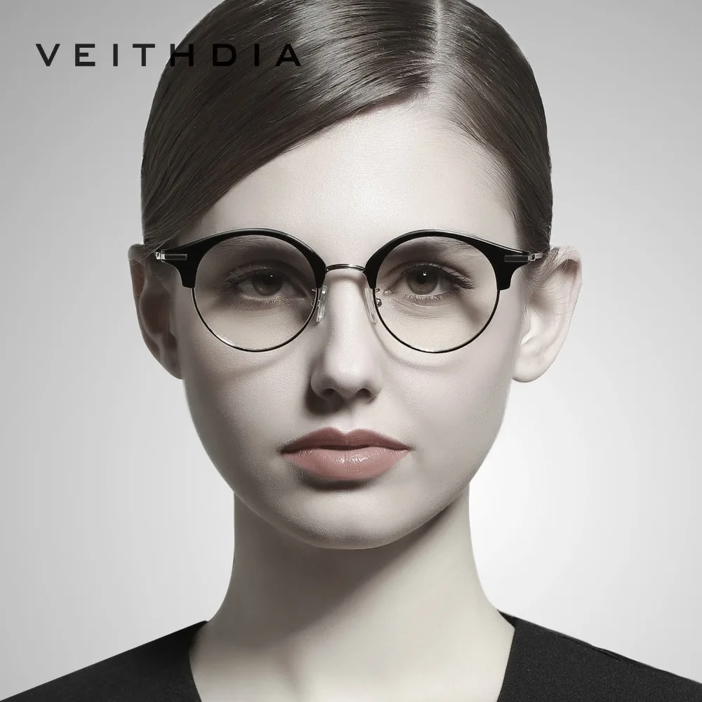 

Veithdia Unisex Fashion Women Glasses Frame Men Eyeglasses Frame Vintage Clear Lens Glasses Optical Spectacle Frame 1230