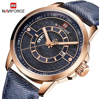 

2018 NEW Luxury Brand NAVIFORCE Men Sport Watches Men's Quartz Clock Man Army Military Leather Wrist Watch Relogio Masculino
