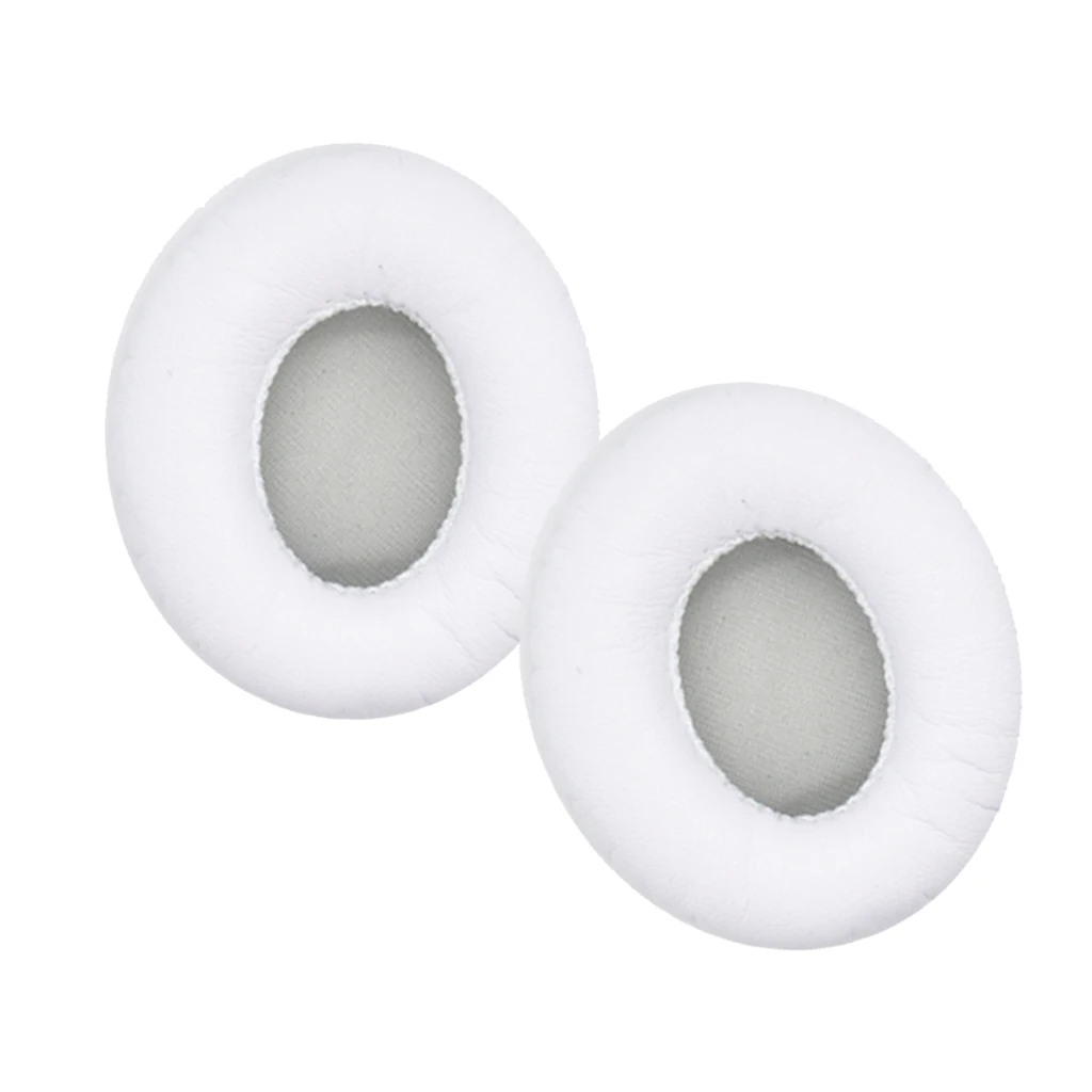 1 Pair Replacement Soft Ear Pads Earpads Cushions Covers Replacement for Beats Solo   1.0 Headset White