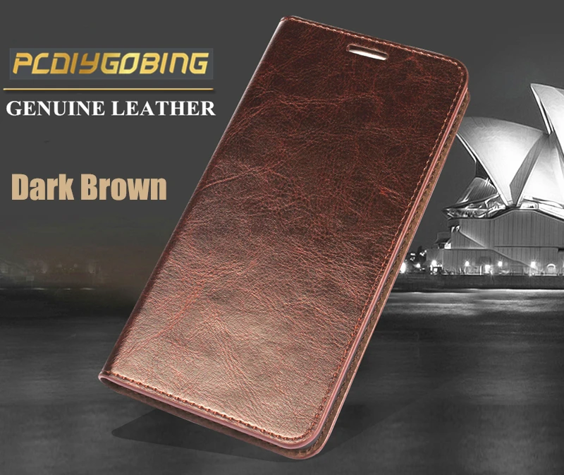 PCDIYGOBING чехол s Бумажник Стенд Обложка ретро натуральная кожа чехол для Samsung Galaxy J3, J5, J7 года евро версия J330 J530 J730 Pro - Цвет: Dark Brown