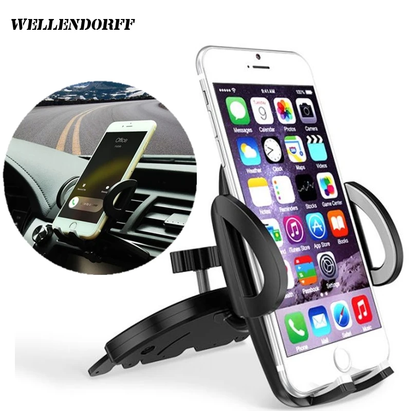 Universal Car Phone Holder Adjustable CD Slot Phone Mount For Iphone X