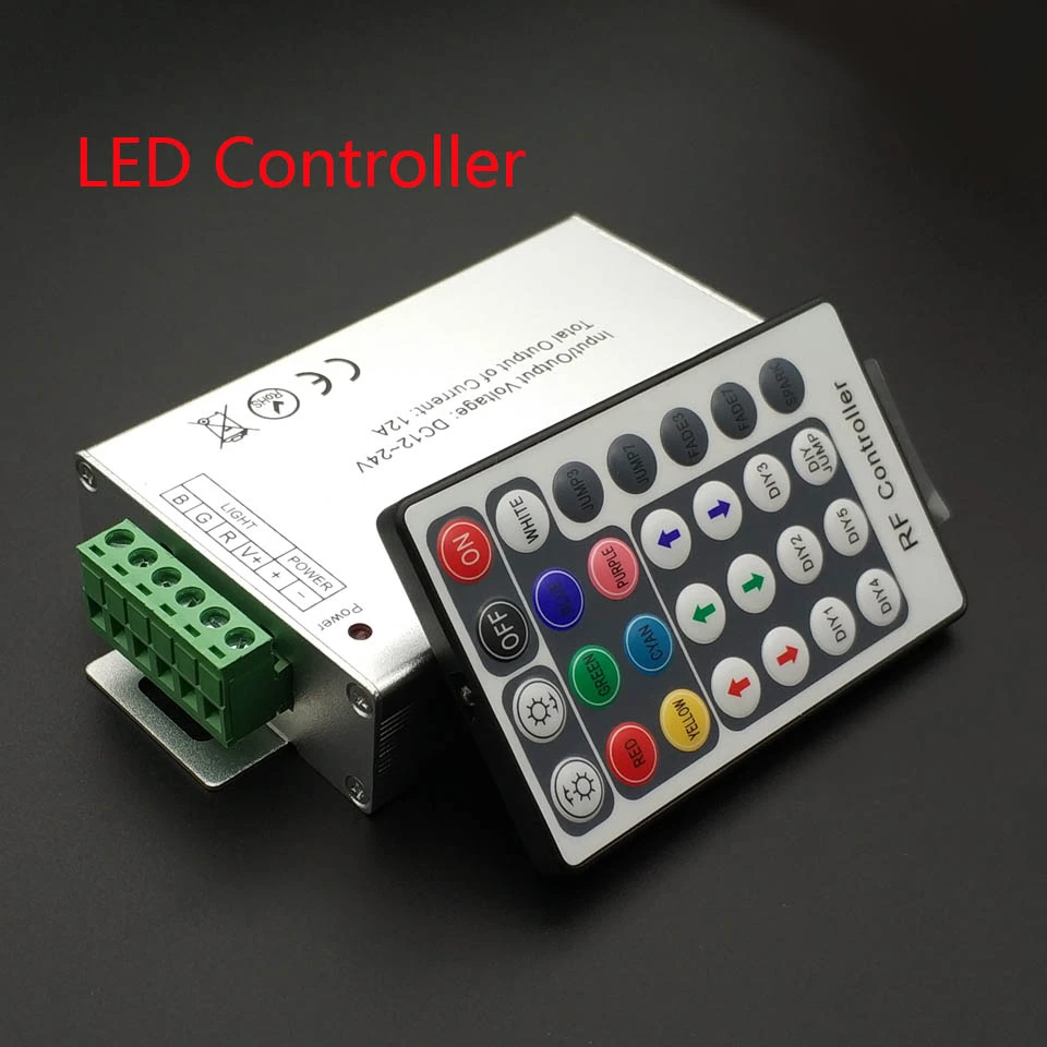 Светодиодный контроллер аксессуары для освещения rgb контроллер RF беспроводной пульт дистанционного управления 28 клавиш 12-24 В 3 канала светодиодный контроллер для RGB светодиодный