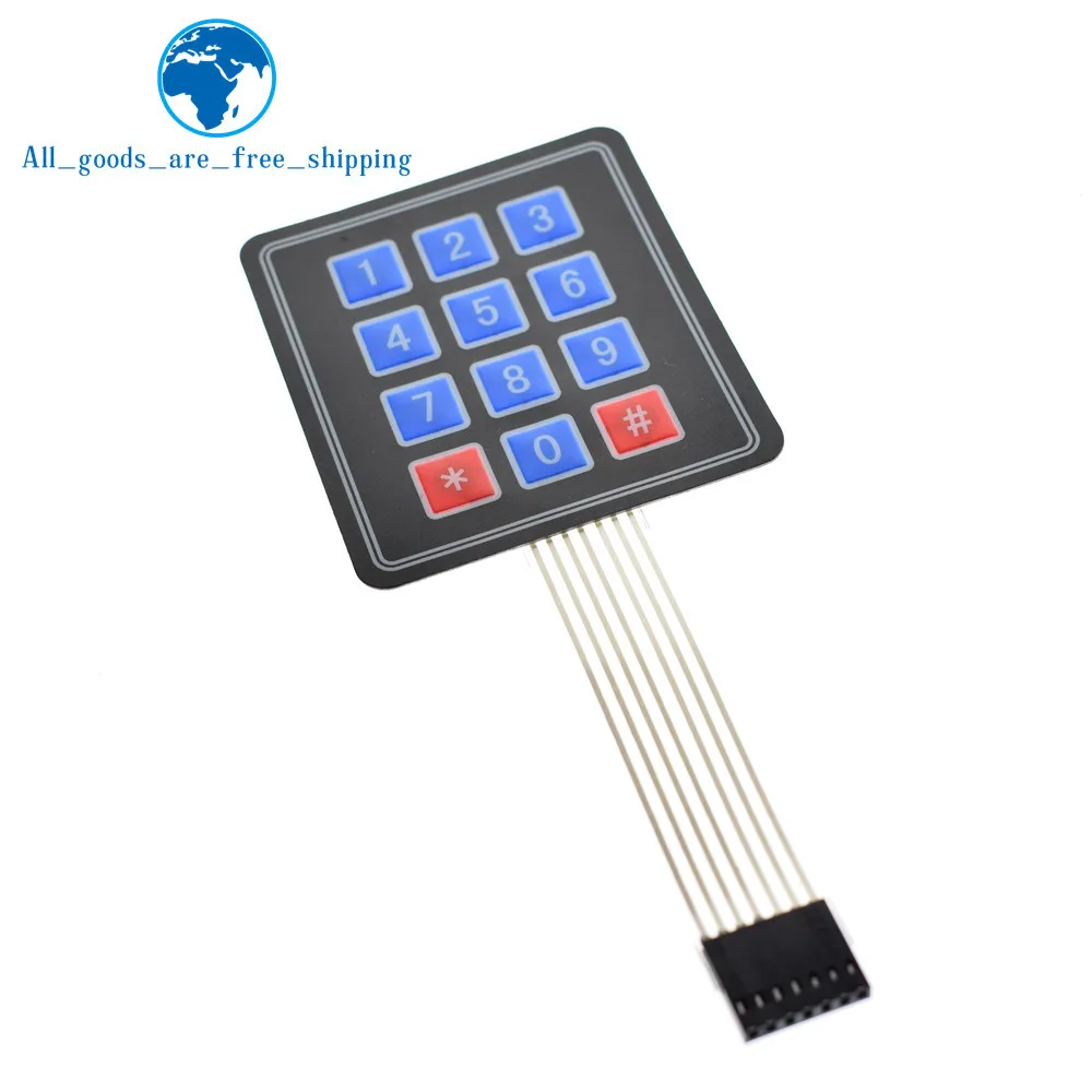Завеса матрицы 12 Ключ Мембранный переключатель клавиатуры для Arduino AVR 4x3 ночная