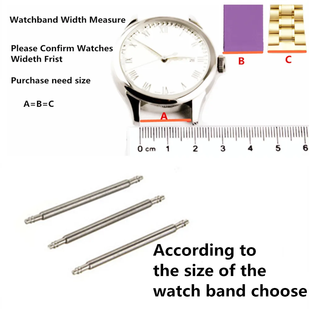 1000 Pcs 1.5mm 8mm-28mm  Stainless Steel Watch for Band Spring Bars With Strap Link Pins Remover Excellent Quality