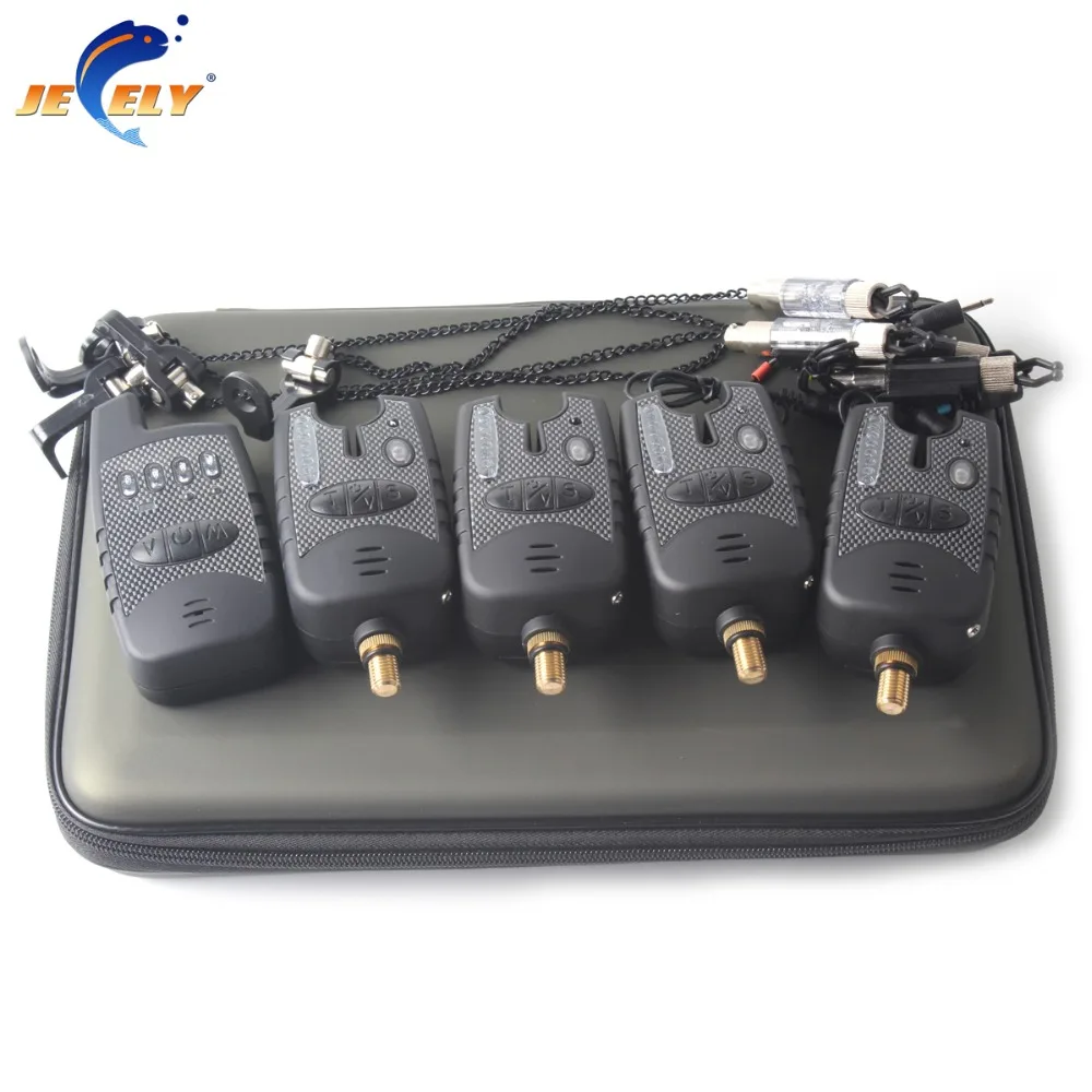 

8LED Indication Wireless Carp Fishing bite alarm with fishing swinger set(4+1+4set) for swinger