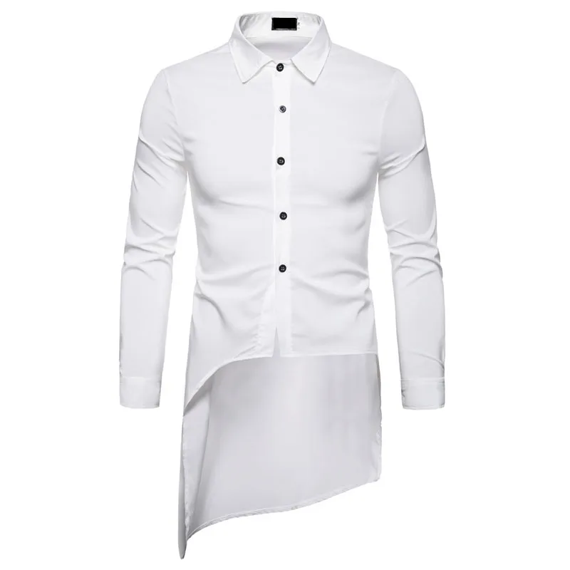 Long Sleeve Solid Men Shirts 