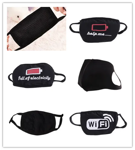 1PC Winter Outdoor Anti-Dust Cotton Mouth Face Mask Black Warm Fashion Cycling Wearing Mask Durable Mouth Cover Mask Multi Style