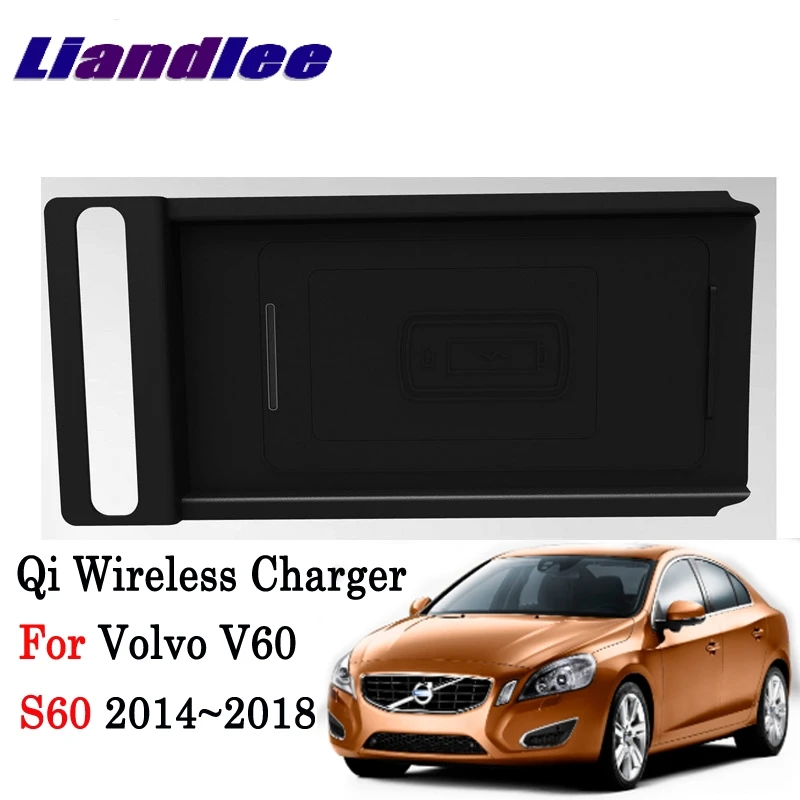 

Liandlee Qi Wireless Charger For Volvo V60 S60 2010~2018 Phone Holder Smart Wireless Charging Original Car glove box