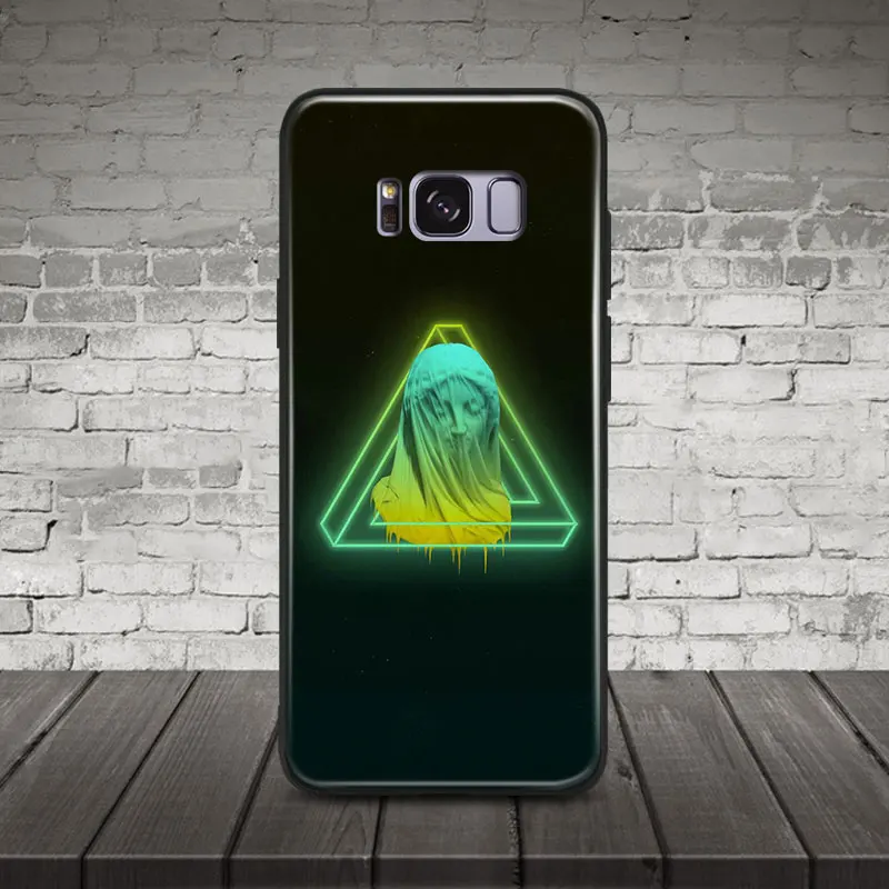 

Vaporwave neon Soft Silicone Phone Case Shell Cover For Samsung S7 Edge S8 S9 Plus Note 8 9