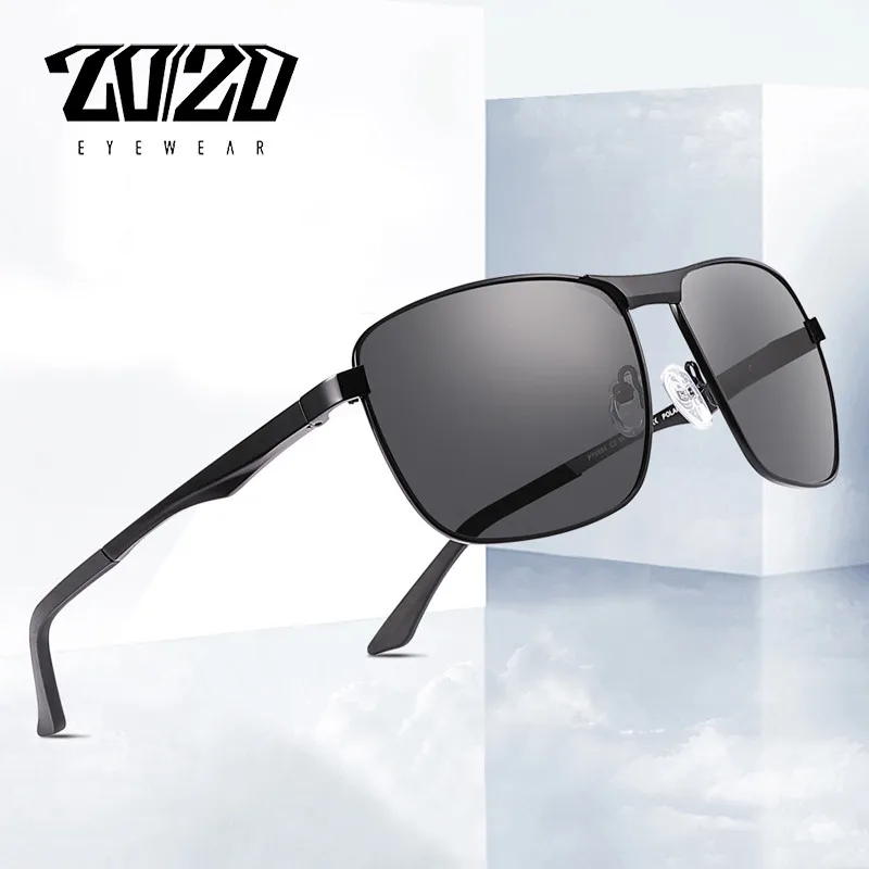 20/20 Дизайн Алюминиевые Металлические Поляризованные Мужские Солнцезащитные Очки Путешествия Вождения Мужской Солнцезащитные Очки Классические Очки Gafas PT0884