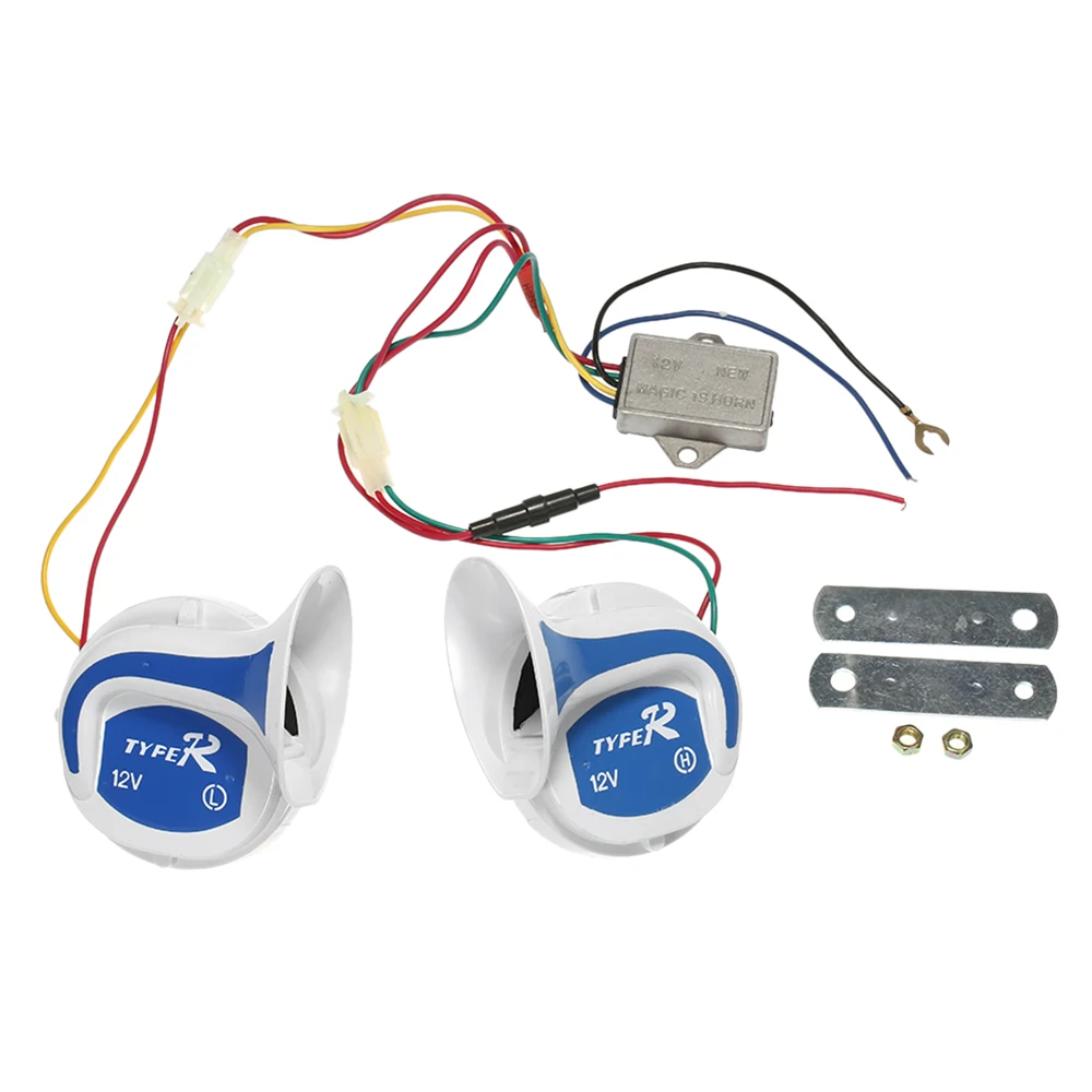 KKMOON отражатели 2 шт мощностью 12V для 120DB цифровой электрический громкий звук Рог 20 звуков Автомобиль Грузовик Мотоцикл